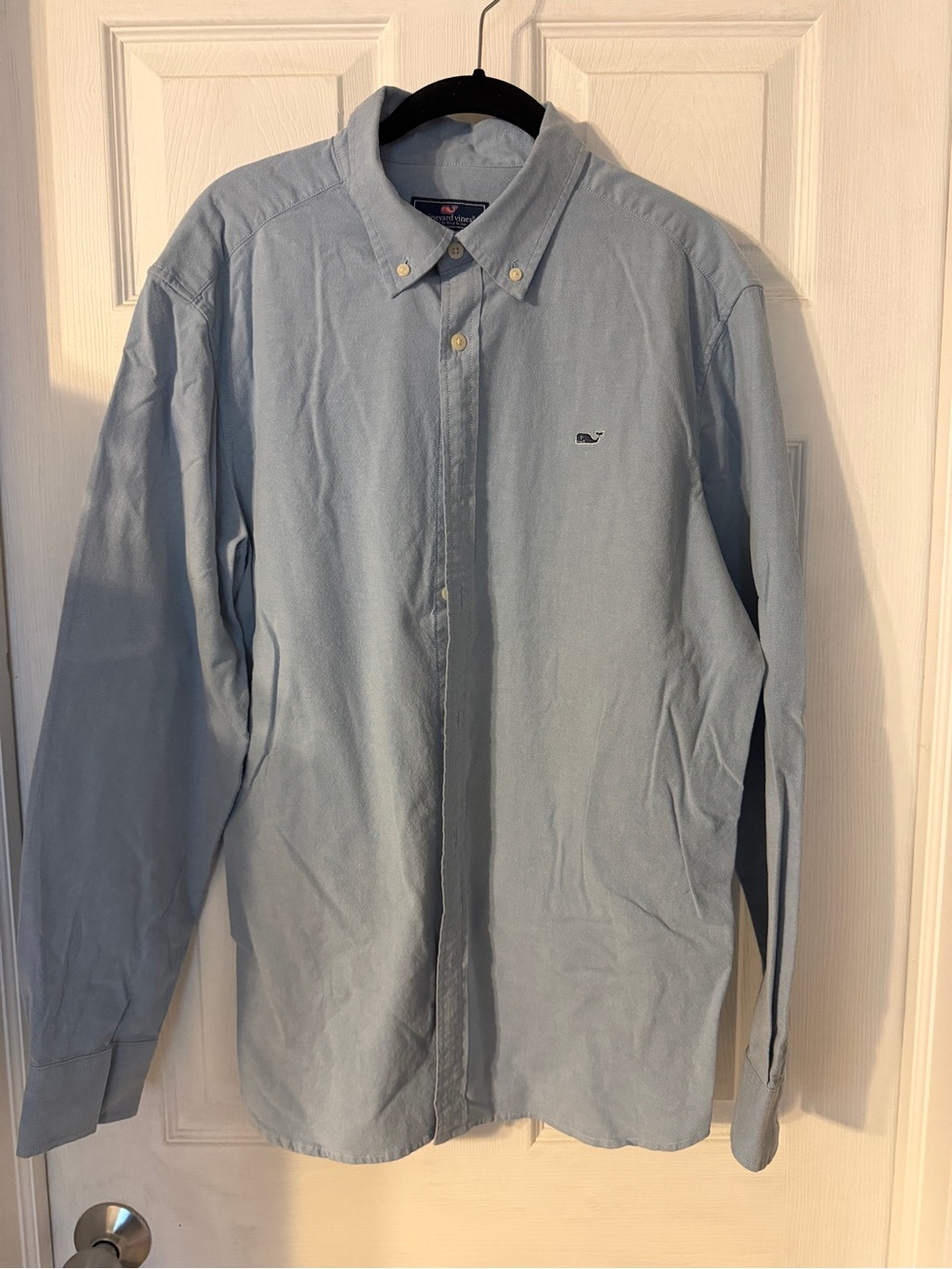 Vineyard Vines Pale Blue Classic Fit Whale Shirt
